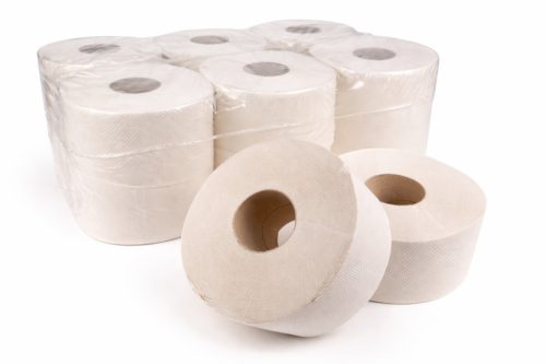 Nagytekercses fehér toalettpapír 2 rétegű 19cm