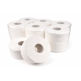 Nagytekercses hófehér toalettpapír 2 rétegű 23cm