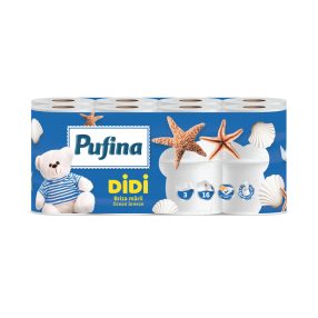   Pufina DIDI Ocean Breeze Toalettpapír – 3 réteg, 16 tekercs