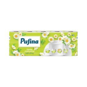 Pufina Chamomile Toalettpapír – 3 réteg, 10 tekercs