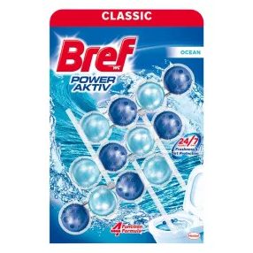   Bref Power Aktív WC tisztító, golyós Mega Pack, 3DB-os 3X50g OCEAN